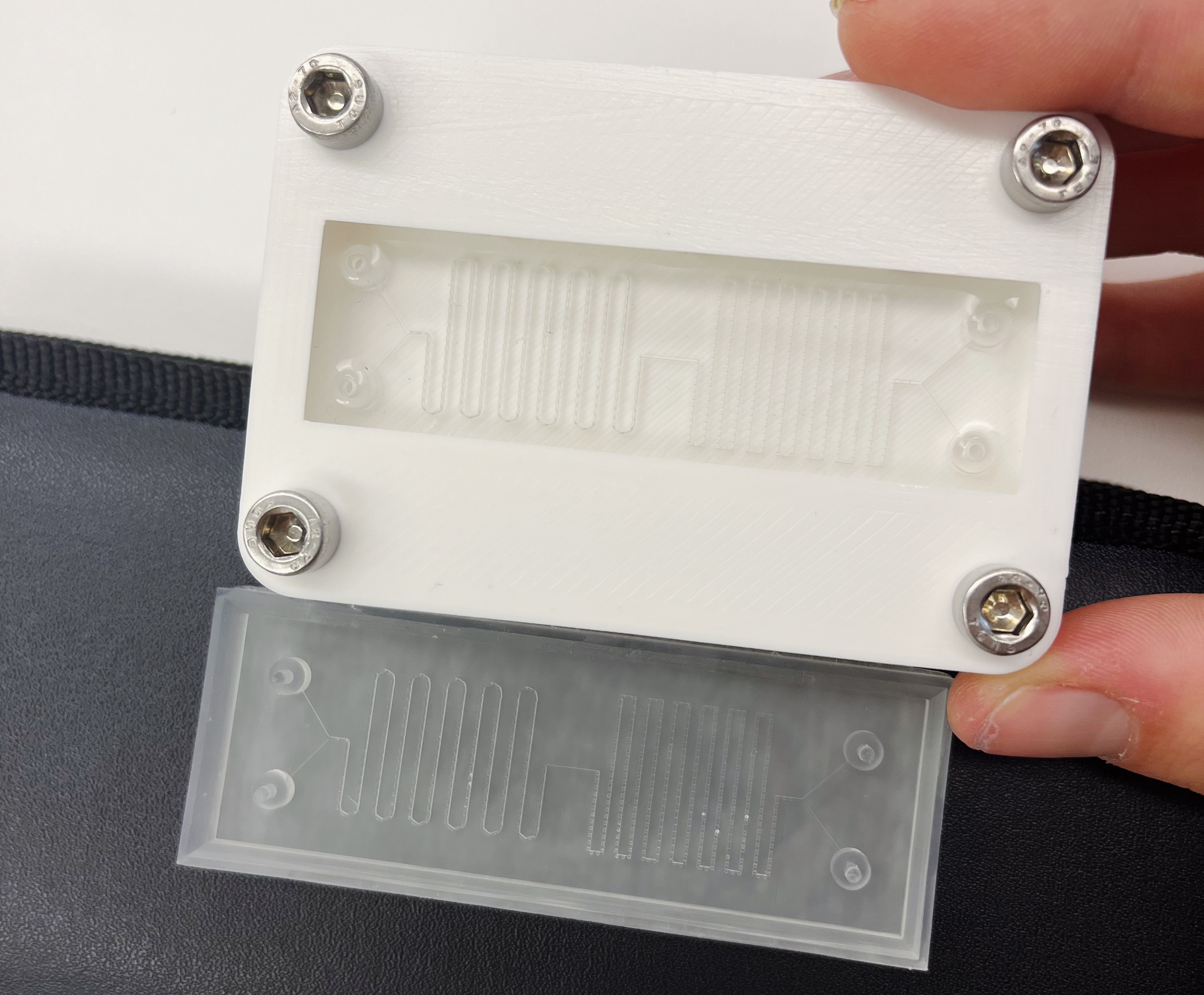 uFluidic Device 3D Printed Mold & Cast